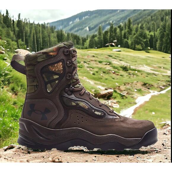 Under Armour UA Charged Raider Leather Waterproof Tactical Boots Mens 8 NEW - Picture 5 of 12